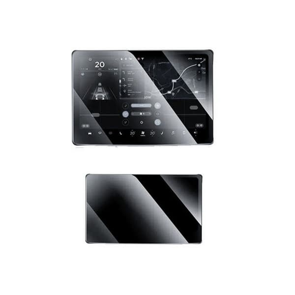 Härdat glas för Model X S 2022-2024 Navigation Climate Control Screen, 2 st-C