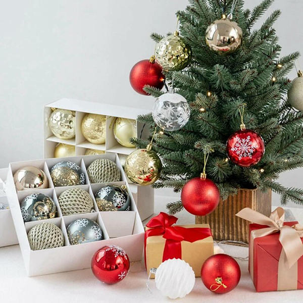 2X Julgranskulor Dekorationer Klot Julfest Hängande Prydnader Juldekorationer för An-B