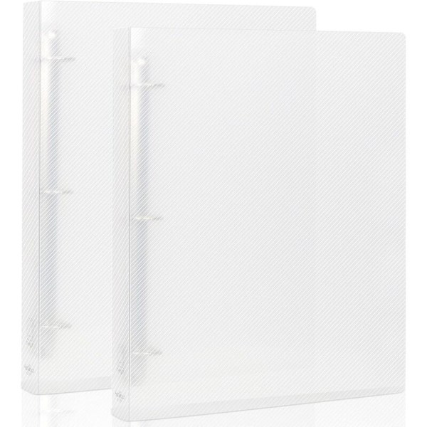 3-Ringpärm, Pärmorganisatör för 8,5'' x 11'' papper, Stor genomskinlig D-ringpärm, 2-pack, Klar