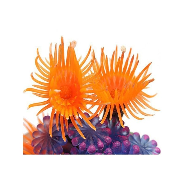 Fantastisk akvariedekorasjon - Kunstig korall, lysende simuleringsanlegg Silikonkorall Havaktin for fiskedekorasjon Akvariepynt Dekor