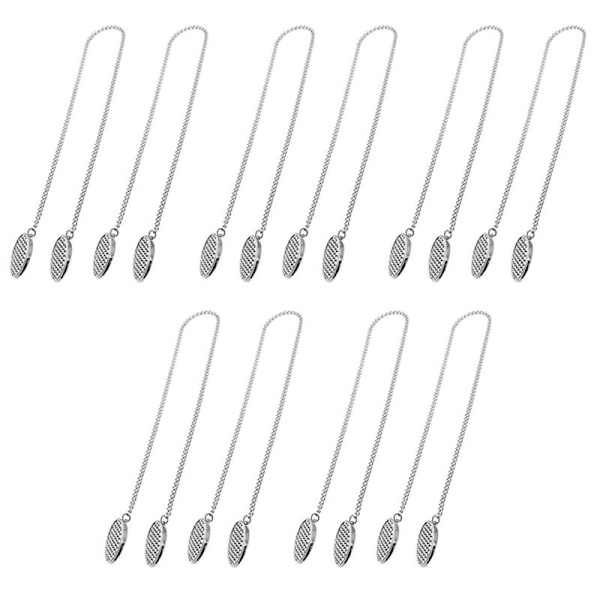 10 st Set Servettkedja Servetthållare Flexibel Snodd Klämmor Halsband för Äldre Vuxna Barn