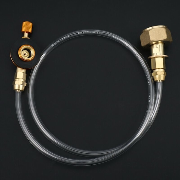Fylling Adapter for Propan Piknik Camping Komfyr Gass Slange Dobbeltsidig Justerbar Flat Tank Slange Slange Adapter