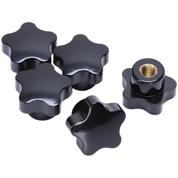 5 stk M8 gjenge stjernehode klemmemutter 32 mm håndtaksgrep