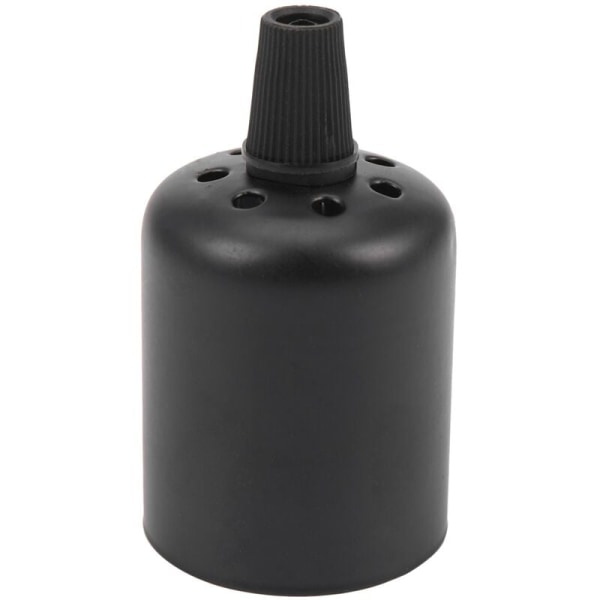 Högkvalitativ E27-keramisk skruvbas rund LED-lamphållare adapter metall lamphållare med svart