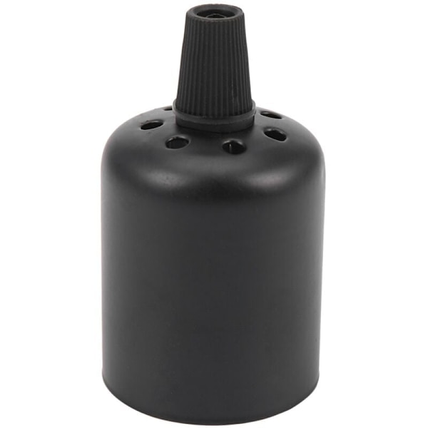 Høj kvalitet E27 keramisk skruebase rund LED lampe fatning holder adapter metal lampe fatning med sort
