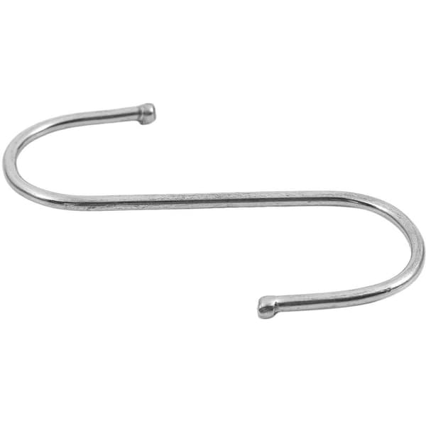 10 stk. rustfrit stål slagterkrog til kød, S-krog til køkken, gardin, 8 cm