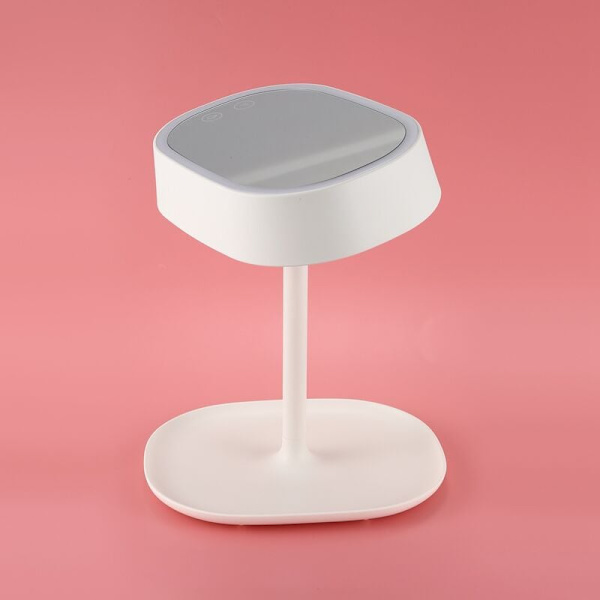 1 st smink med ljus, uppladdningsbar LED-lampa, bordslampa, sänglampa, USB-laddningslampa, dekoration - vit
