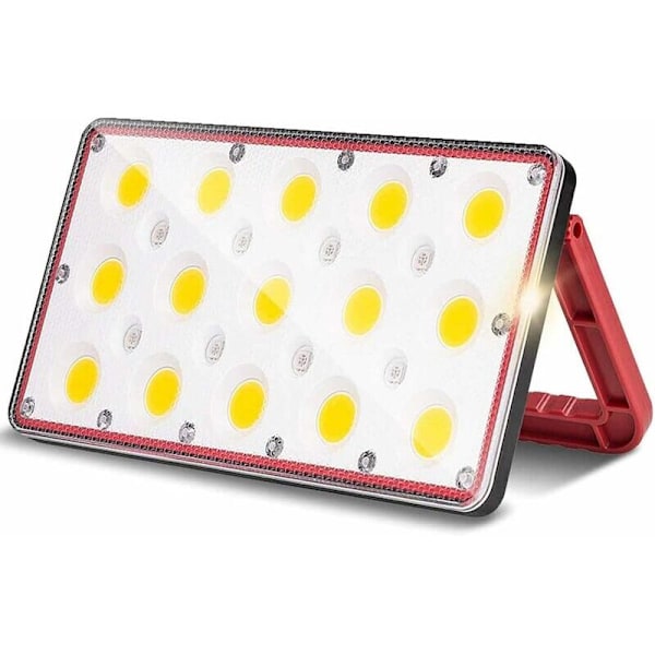 Laddningsbar LED-belysning 24W 1000LM Byggarbetsplatsbelysning 5 Justerbara Lägen Arbetslampa med 180° Rotation Utomhus LED-lampa för Trädgård, Y
