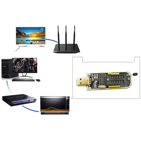 CH341A USB Programmer Hovedkort Ruting LCD BIOS/FLASH/24/25 Hovedkort