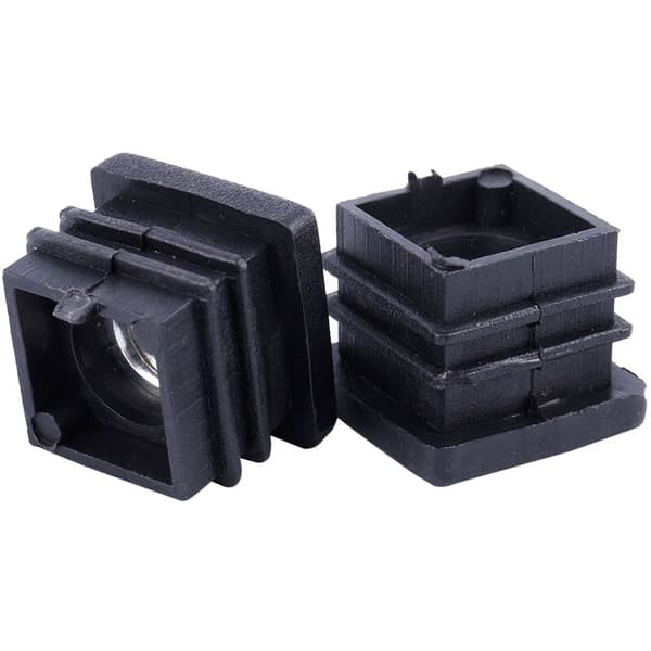 Firkantede rør ender indsæt rør stik M8 gevind 20X20Mm 20stk sort