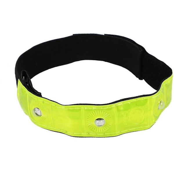 2 st Reflekterande Band Arm Ben Rems Bälte 4 LED Ljus Cykling Löpning Jogging