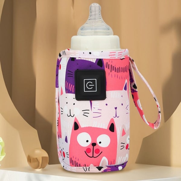 USB Milk Warmer Travel Stroller Insulated Bag Portable Baby Bottle Warmer for Outdoor -