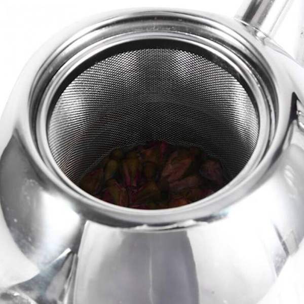 2L Rostfritt Stål Tekanna med Tesil Tekanna med Teinfuser Infuser Teaware Set Tekanna för Induktion