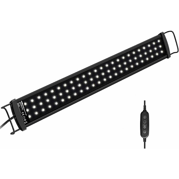 Slimled Led Akvaariovalo, Makeanveden Akvaariovalaistus, Valkoiset Akvaariovalot Yhdellä Kanavalla Ohjaimella, 43-60cm, 26W, 2340 Lm