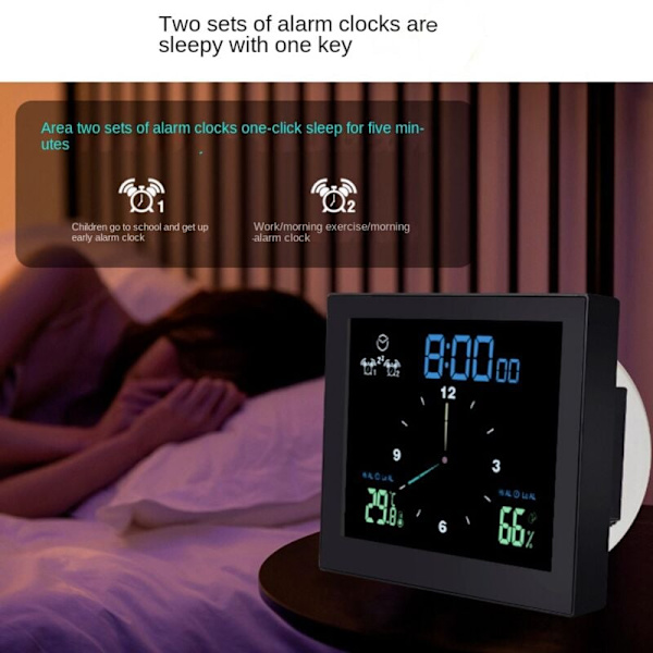 Vattentät badrumsväggklocka Duschklockor Timer Elektronisk digital väggklocka Kök Badrum Tid Vit