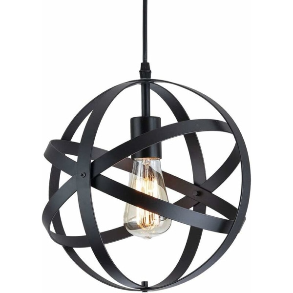 Industriell pendellampa, vintage metall taklampa design pendellampor lampskärm ljuskrona med E27 sockel vägglampa armatur för matsal K