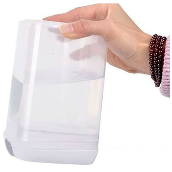 Rektangulär, torr mat, lufttät bönmjöl, flip, förvaringsbehållare, låda, hållare, 1,2L