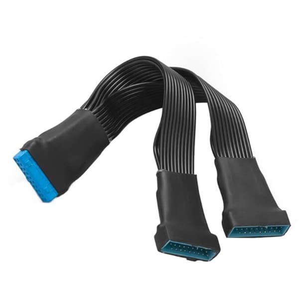 Motherboard USB 3.0 19PIN Header 1Til2 Forlænger Splitter Kabel 19Pin 20Pin Forlænger Header Adapter Kabel 15Cm