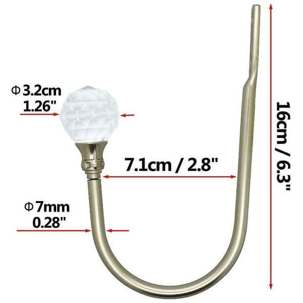 Gardinstangbeslag til væg U Metal Gardinstangbeslag, Metal Gardinstang 2-pak (Sølv)