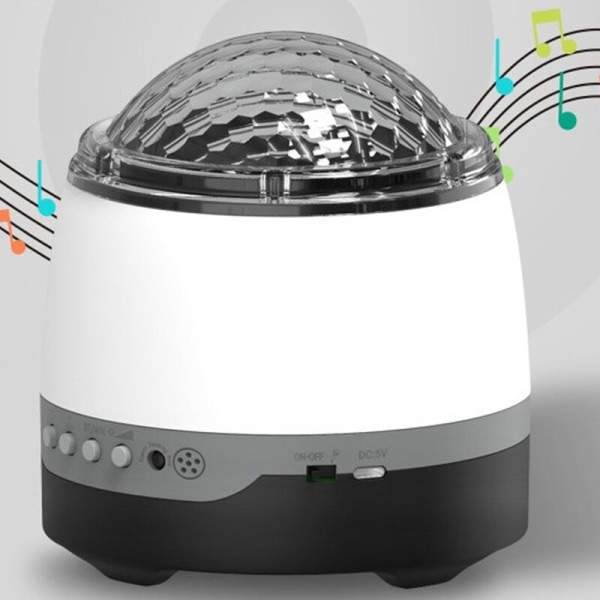 Vit brus Nebula-lampa Bluetooth LED-projektorljus Ocean Wave Starry Night Lights Sovrumsprojektorlampa