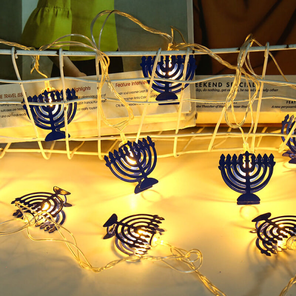 LED-ljusslinga Candlemas-dekoration färgglada lampor batteridrivna modeller, ljusstake 9 (stjärnbild), (1,65 m)