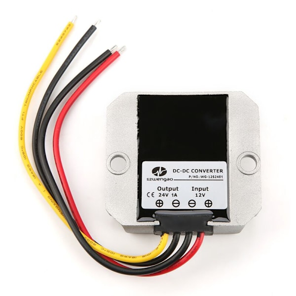 Boostkonverter 12V till 24V DC Spänningsregulator Strömförsörjning 1A 24W