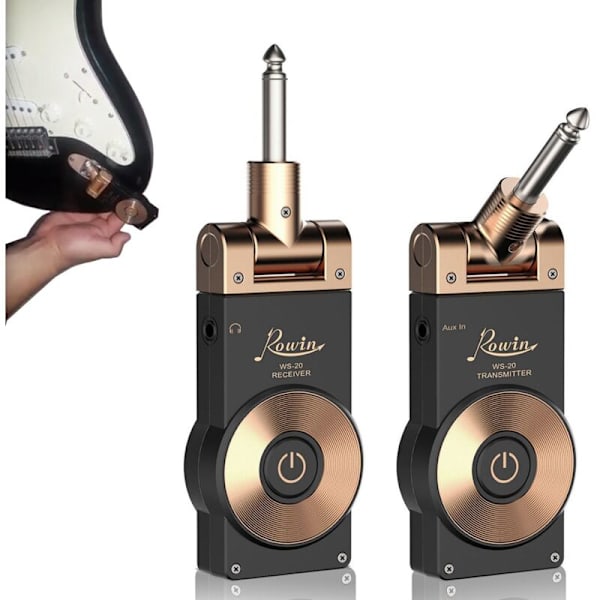 WS-20 2.4G Trådløs Elektrisk Gitar Sender-Mottakersett 30 Meter Transmisjonsrekkevidde for Elektrisk Gitar Bass