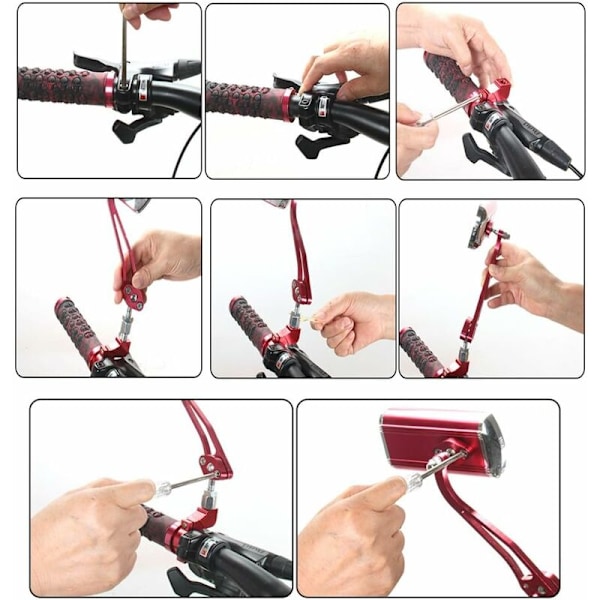 Cykelbackspeglar, 1 par Aluminium Mountain Bike Motor Scooter Speglar Blå