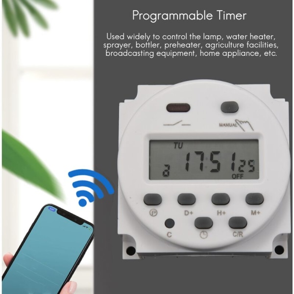 12V DC Digitaalinen LCD Ohjelmoitava Ajastimet 16A Amp