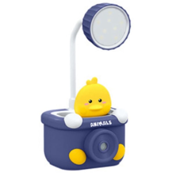 Mini Cute Duck LED Table Lamp Charging Student Eye Protection Special Learning Creative Small Table Lamp Blue