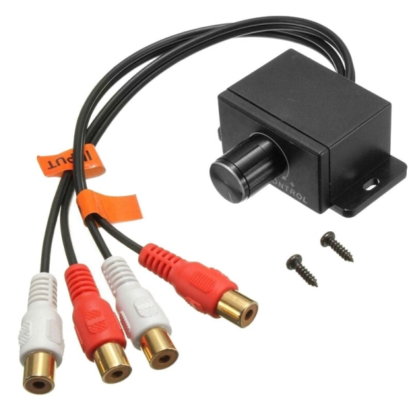 Universaali vahvistin Basso RCA Gain Level Volume Control Nuppi Autoon Musta