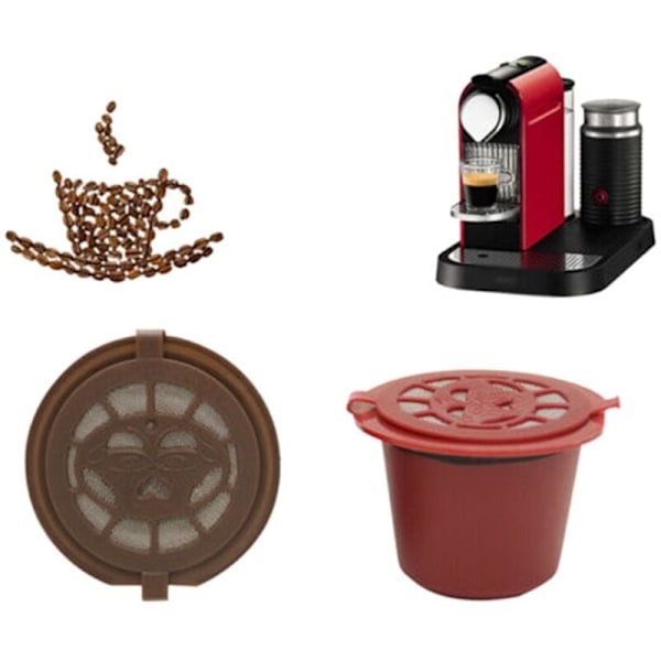 20 stk. serie rustfritt stål gjenbrukbare kaffekapsler for maskiner (B)
