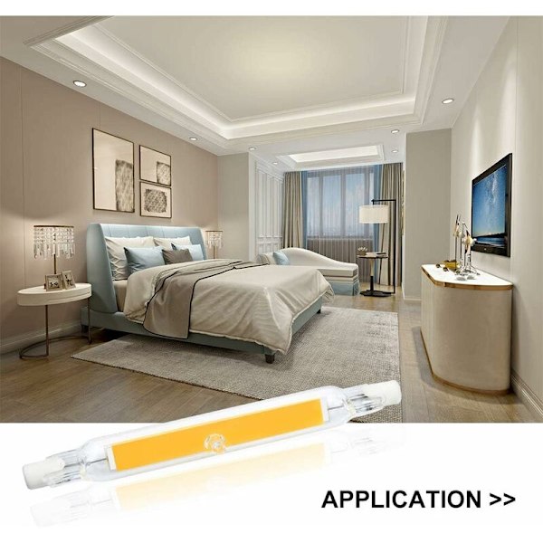 5W R7S 78MM J78 COB Filament LED Pære, 500 Lumen 360 Grader, 30W 48W 50W Halogen Pære Ækvivalent, Perfekt til Hjem, Køkken, Værelse, Balkon, Kontor