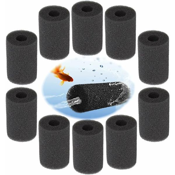 10 stk Innsugningsfilter Svamp Forfilter Svamp Filter Svamper for Akvarium Utskifting Beskyttende Skumfilter Svamp Tilbehør for å Forhindre Små Fisk