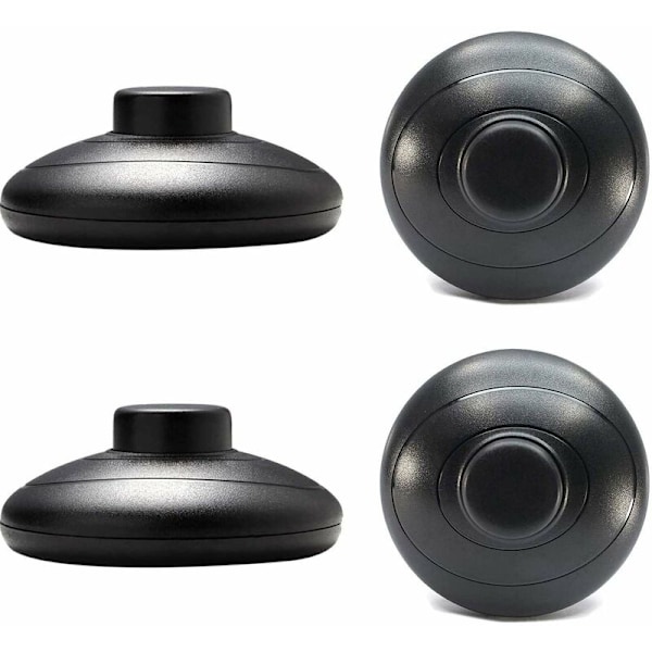 4 stk. Fodkontakt, AC 125V/3A 250V/2A Sort Rund Fodkontakt SPDT NO NC Fodbetjeningsskontakt til Gulvlampe og Bordlampe