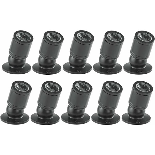 Mini LED-spot - Mini indbygget loftspot 1W med 100-265V AC-driver til hjem/vinskab/smykkekabinet/stue/skab, 10 stk. [Ener