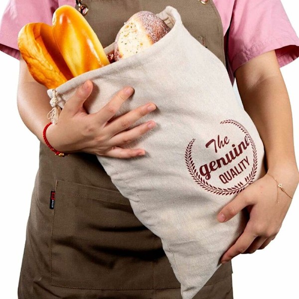 Linnebrödpåsar Bröd Förvarings Påsar Återanvändbara Brödpåsar Bröd Förvarings Påsar Med Dragkedja Bröd, Hemlagat Bröd Förvaring, Mat Förvaring, 2 St