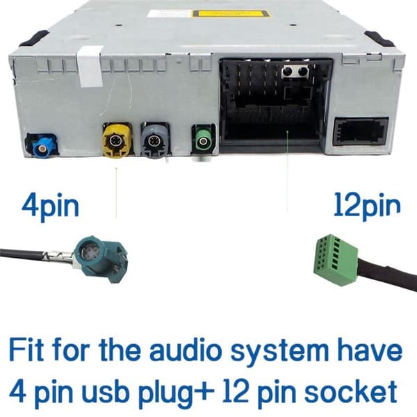 DC12V 12Pin Bil Ingen AUX Bluetooth 5.0 Adapter Handsfree Auto Kit Lydkabel for A3 A4 B8 B6 A6