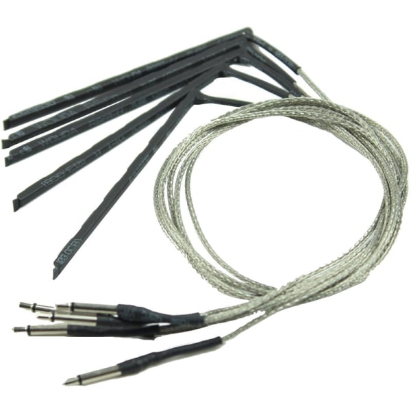 5 stk bøyelig akustisk gitartransduser følsomhet piezo bro pickup kabel