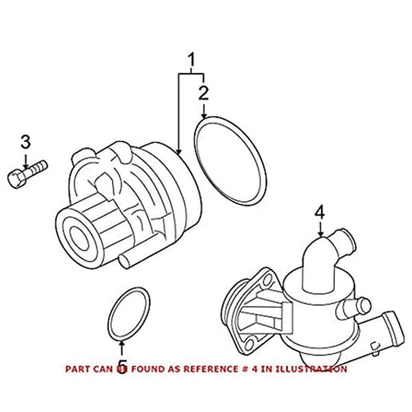 Termostatkåpa Kylsystem Utlöpsrör Set 03L121111AC för A3/S3 CC