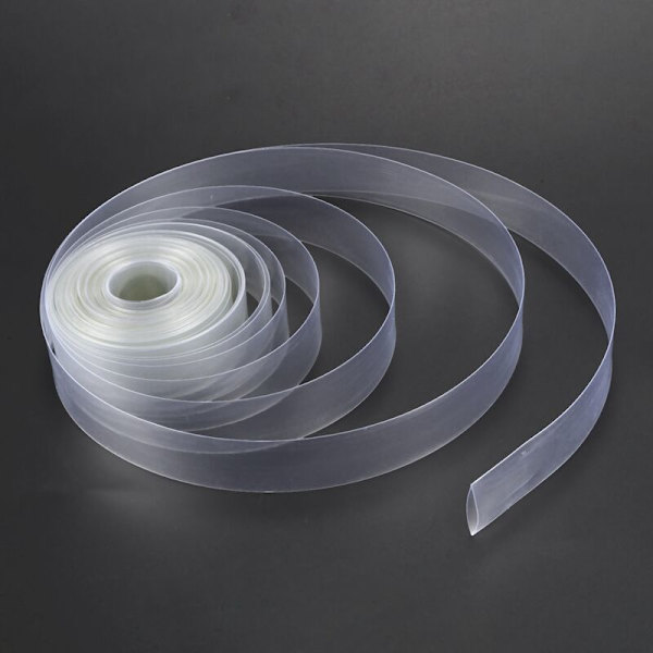 10 mm bredd 23 mm transparent PVC värmekrympslang för 1 AA-batteri
