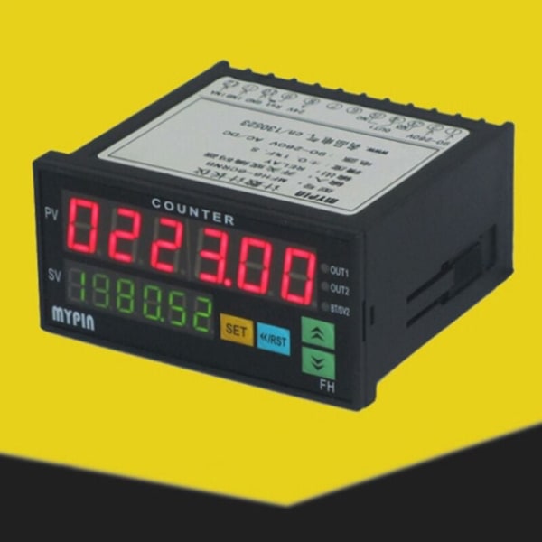 MYPIN Tæller Mini Længde Batch Tæller 1 Forudindstillet Relæ Output Tæller Praktisk Længde Meter 90-260V AC/DC Time Maskine