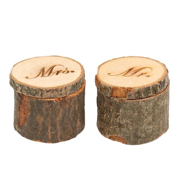 4 kpl Mr ja Shabby Chic Rustic Häärenkaiden Tyynypidike Puinen Laatikko