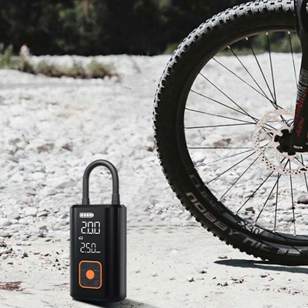 Kannettava Ilmakompressori, 4000Ah Mini Sähköpumppu, 150 PSI Sähköpyörän Pumppu, Kompressori LED-Diginäytöllä ja USB C -portilla, 5 Tilaa, Sopii
