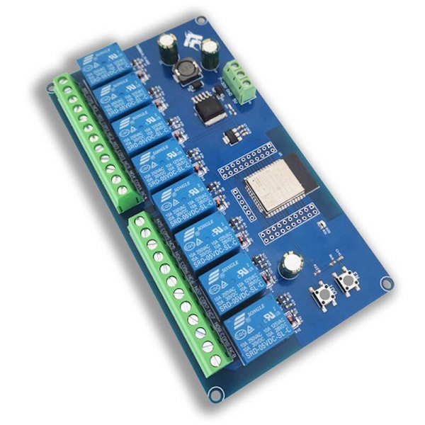 DC5-30V Virtalähde ESP32 WIFI Bluetooth 8-kanavainen relemoduuli ESP32-WROOM Toissijainen kehityskortti