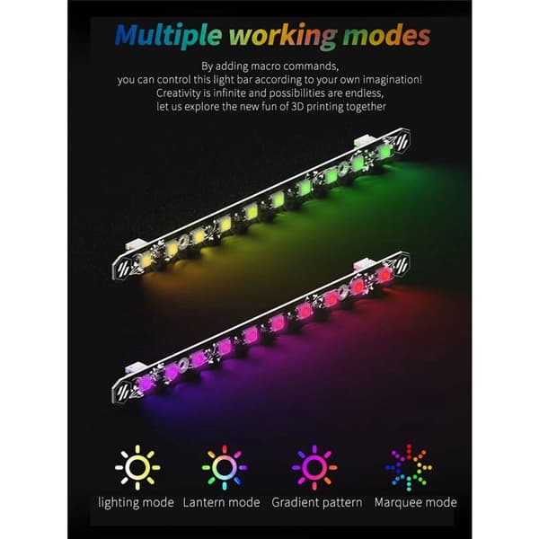 2 stk. dagslys PCB-sæt til 3D-printer 5V RGB LED-bar dagslys på en pind（til Voron-lampebar 0,1/0,2 mikrometer）