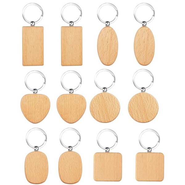 Puiset avaimenperät DIY-puuavaimenperät Personoidut puiset avaimenperät DIY-askartelukoristeisiin Lahjat Pyrografia-suunnittelu