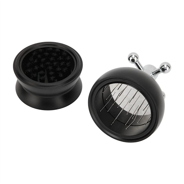 Svart Kaffedispenser, Sparar 22 Nålar Huvud Rotationsnålsventil Fast Lock för Pulver 51Mm