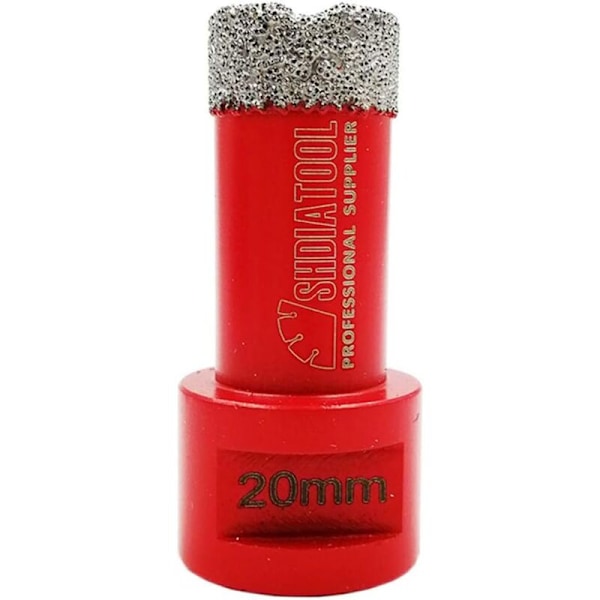 20mm Diamantbor, Bor med M14-gevind til tørboring i porcelæn, granit og marmor