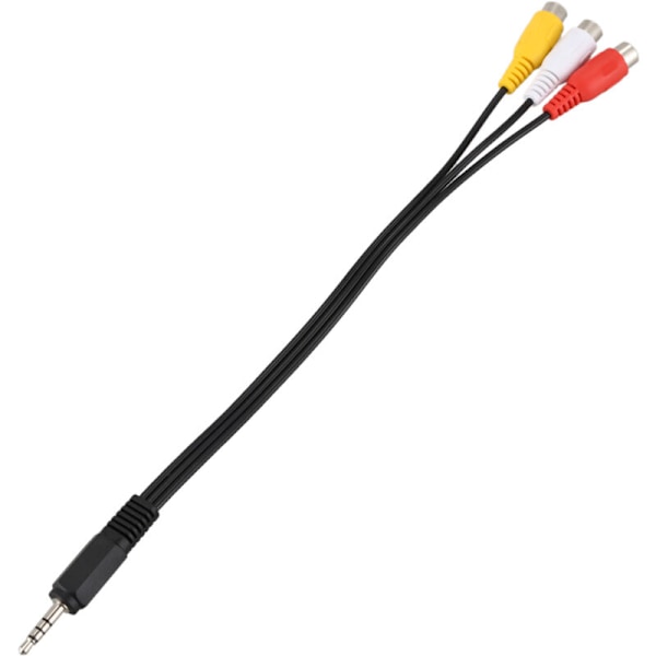 3,5 mm urosähköliitin 3 Audio Video AV -kaapeliin 22 cm